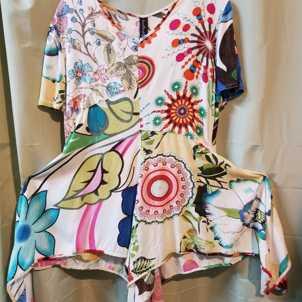 Sacred Threads Boho Hippie Fairy hem top